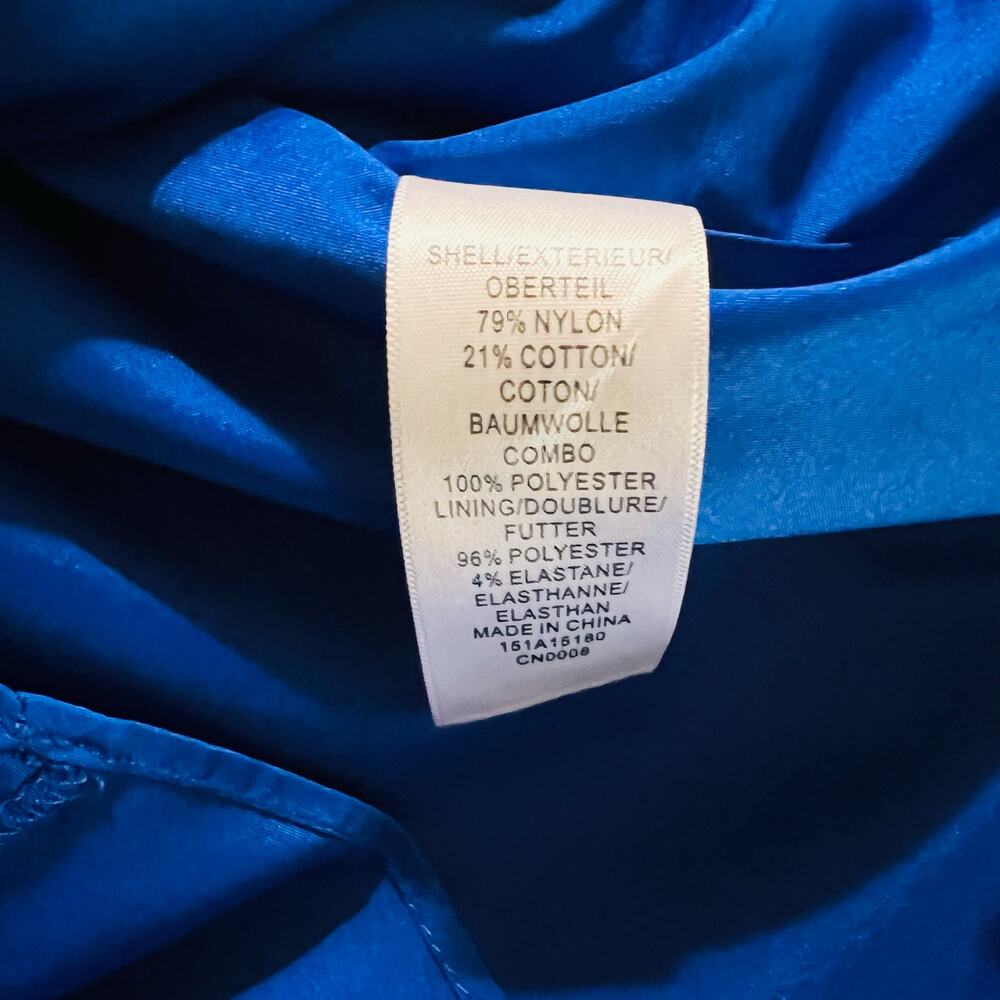 Aidan Mattox Lace Inverted Pleat Sleeveless Dress Size 8 Blue - Picture 6 of 8
